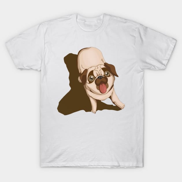 Cute Pug T-Shirt by nickemporium1